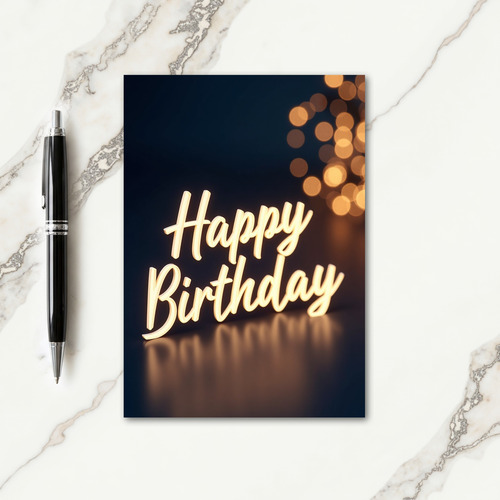 Luminous Birthday Glow Card
