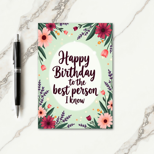 Luminous Birthday Message Card