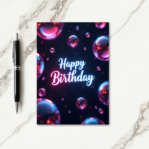 Luminous Birthday Orb Card