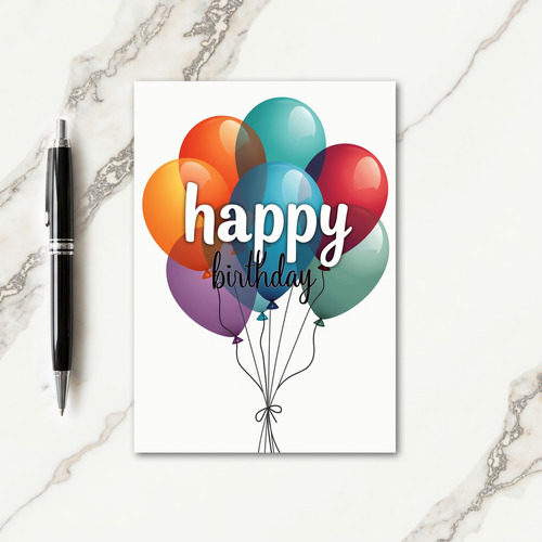 Luminous Birthday Orbs Card
