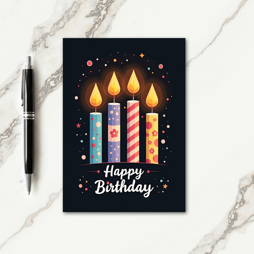 Luminous Birthday Pillars Card