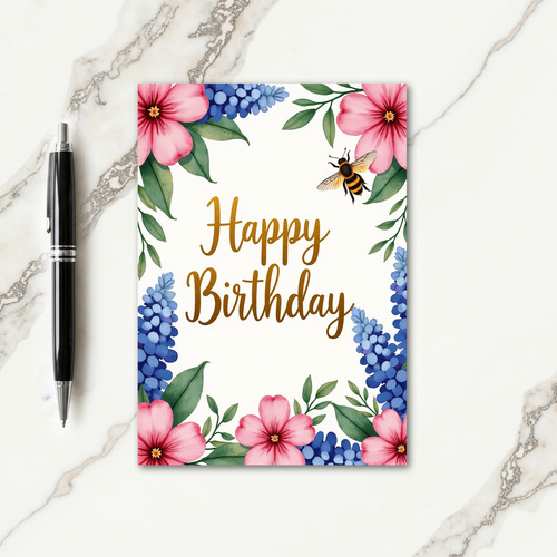 Luminous Birthday Script Card