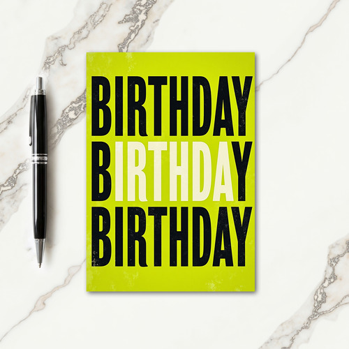 Luminous Bold Birthday Card