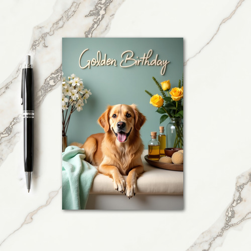 Luminous Canine Birthday Card