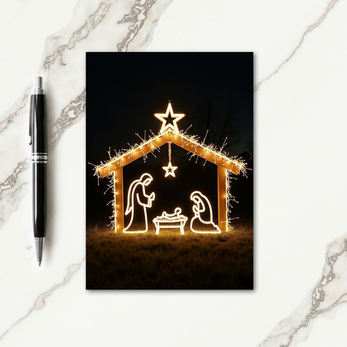 Luminous Christmas Scene Card thumbnail