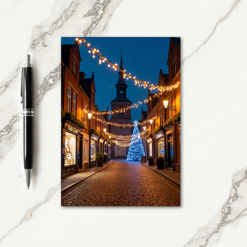 Luminous Christmas Street Card