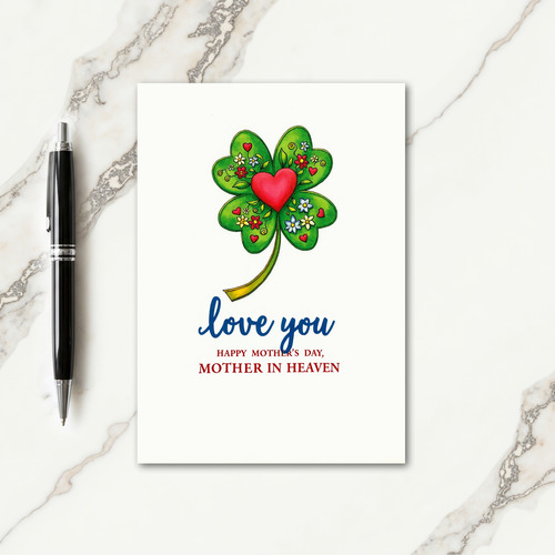Luminous Clover Mothers Day Card