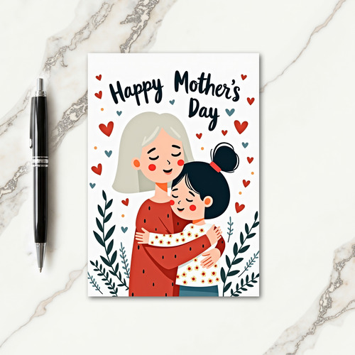 Luminous Embrace Mothers Day Card