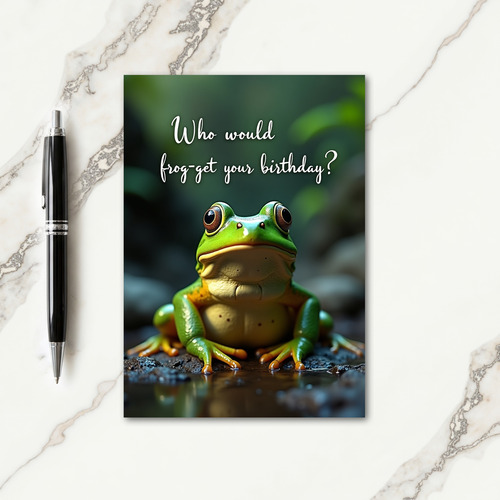 Luminous Emerald Birthday Card