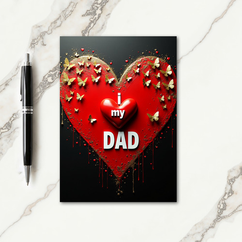 Luminous Fathers Day Heart Card