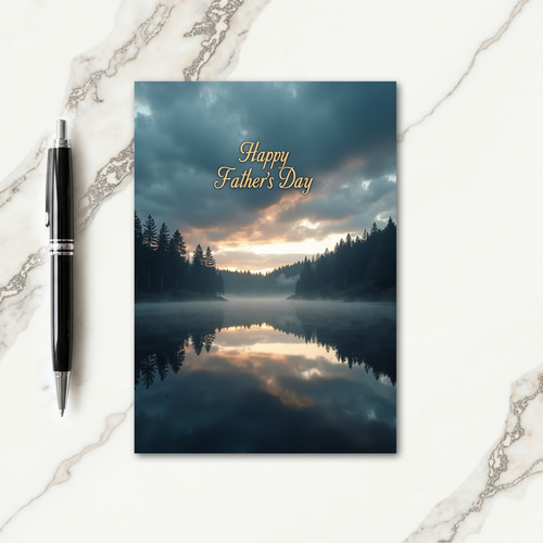 Luminous Fathers Day Lake Card