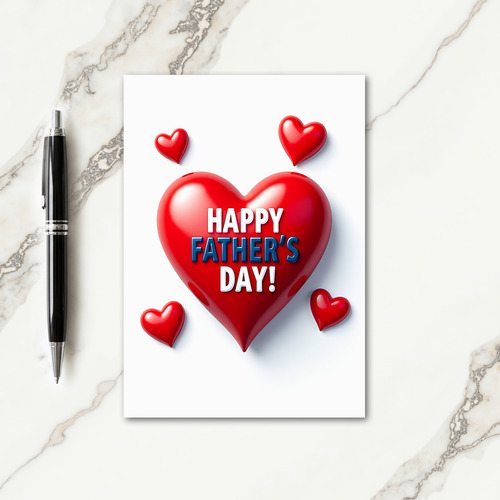 Luminous Fathers Day Message Card