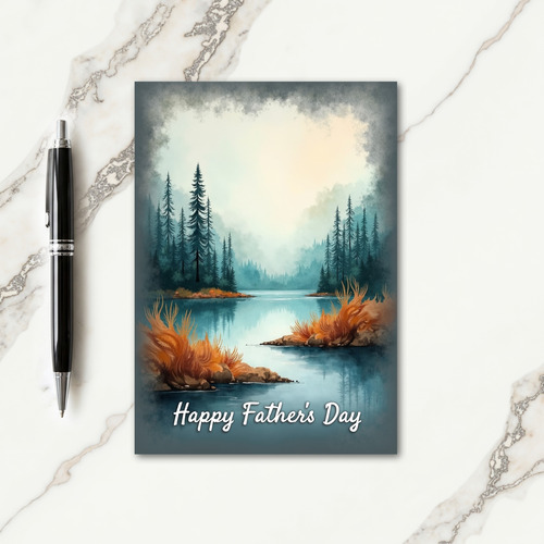 Luminous Fathers Day Water Card