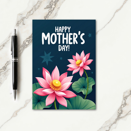 Luminous Floral Greeting Card