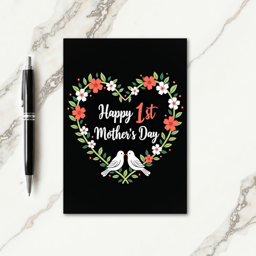 Luminous Floral Heart Milestone Card