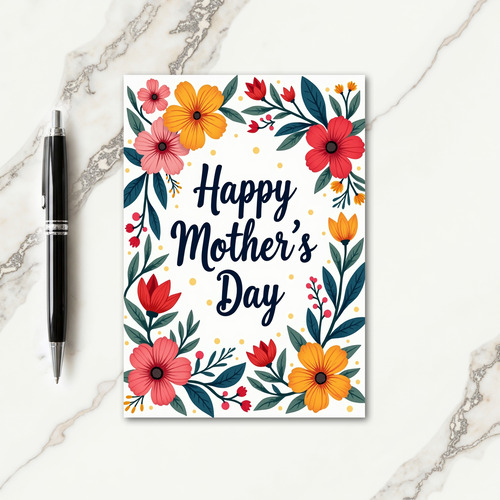 Luminous Floral Mothers Day Card