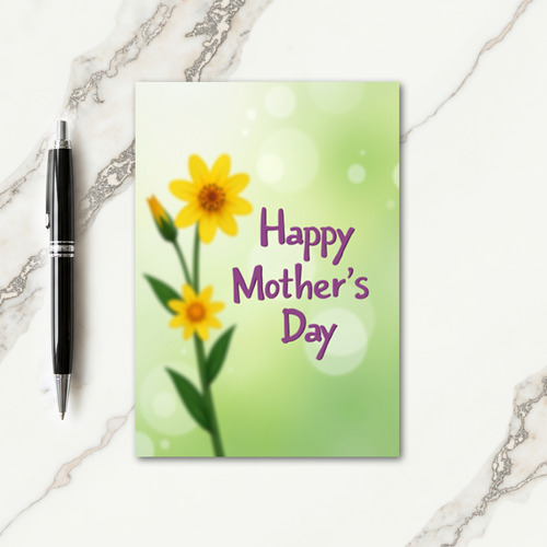 Luminous Flower Mothers Card