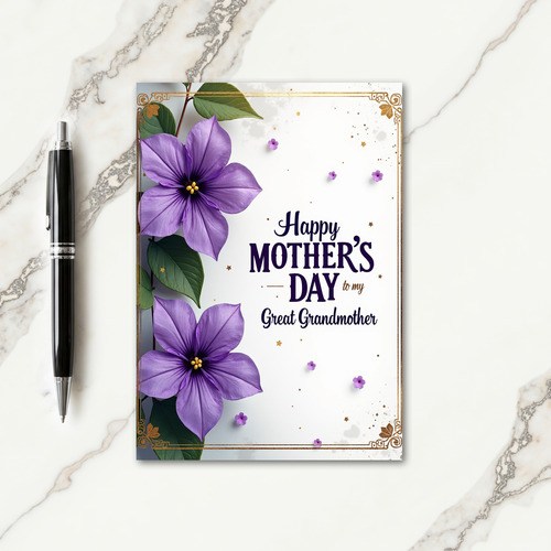 Luminous Great Grandmothers Card