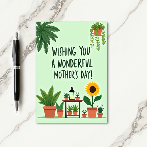 Luminous Green Mothers Day Card