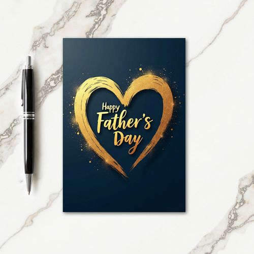 Luminous Heart Fathers Day Card