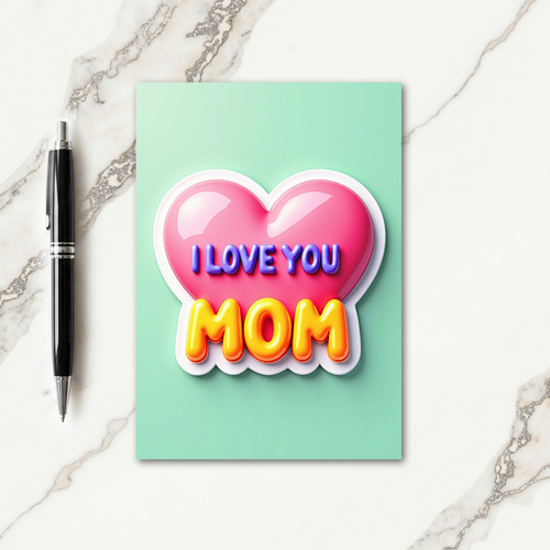 Luminous Heart Moms Day Card