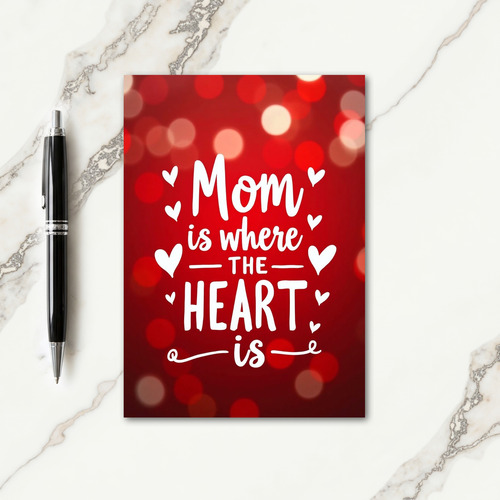 Luminous Hearts Moms Day Card