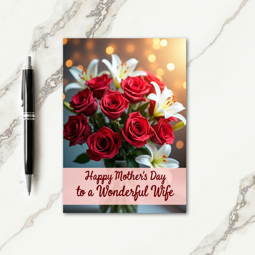 Luminous Lilies Mothers Card