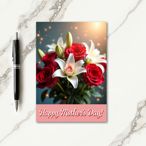 Luminous Lily Mothers Day Card