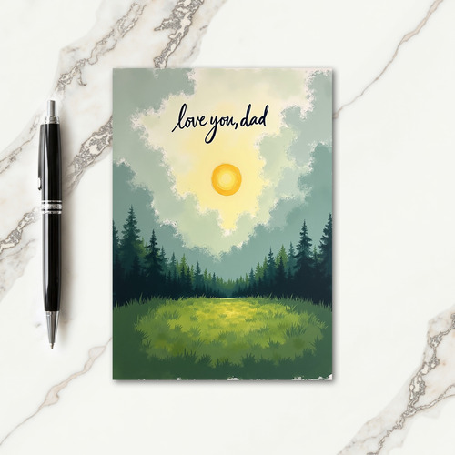 Luminous Love You Dad Scenic Card