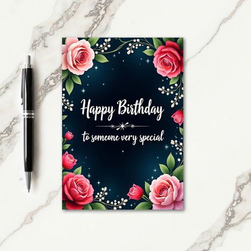 Luminous Midnight Birthday Card