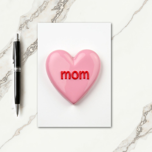 Luminous Mom Heart Photo Card