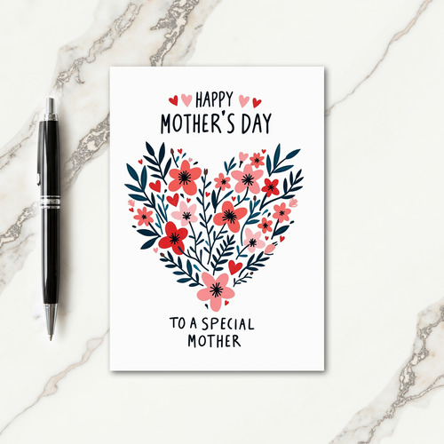 Luminous Mothers Day Heart Card