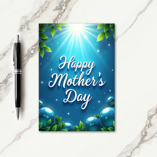 Luminous Mothers Day Illustration Card