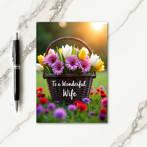 Luminous Mothers Day Tulips Card