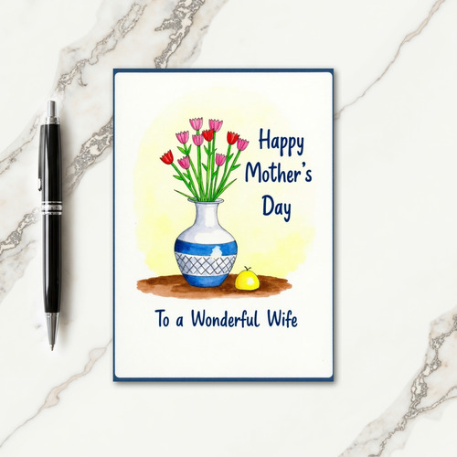 Luminous Mothers Day Vase Card