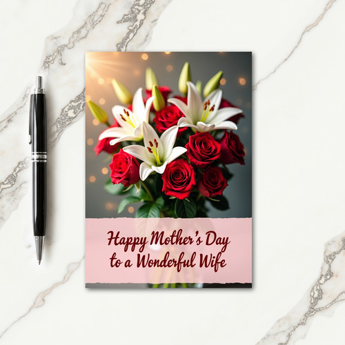 Luminous Mothers Day Wife Card