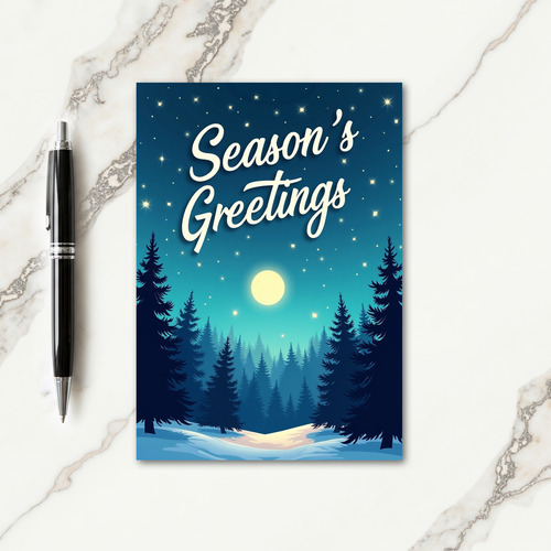 Luminous Night Christmas Card