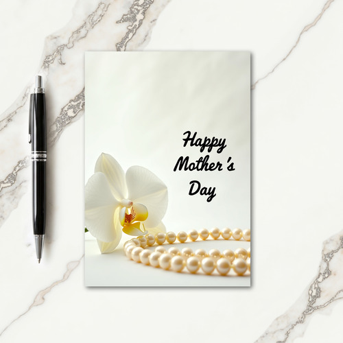 Luminous Orchid Beads Card