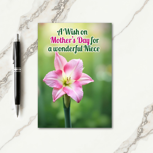 Luminous Pink Petals Mothers Day Card