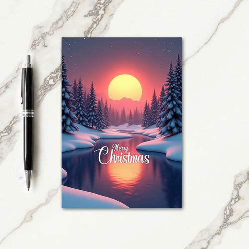 Luminous Reflection Christmas Card