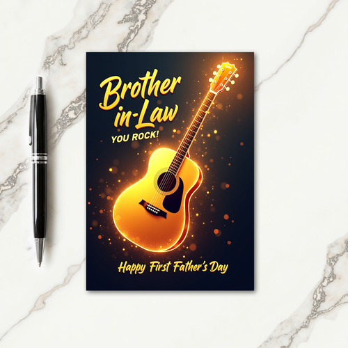 Luminous Rock Fathers Day Card