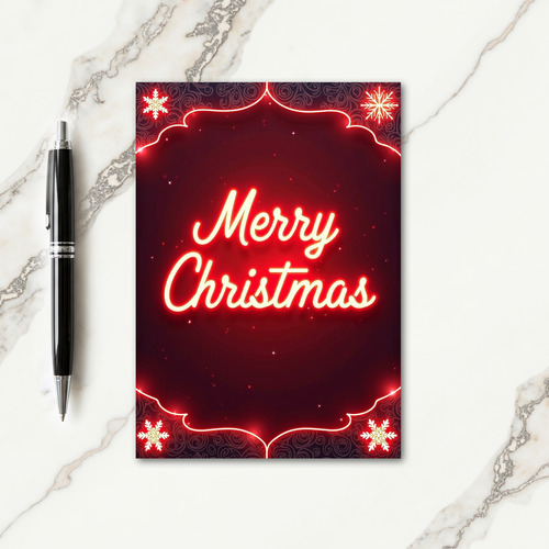 Luminous Script Christmas Card