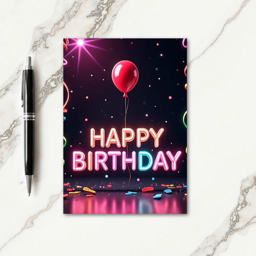 Luminous Star Birthday Card