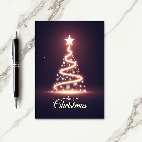 Luminous Starry Christmas Card