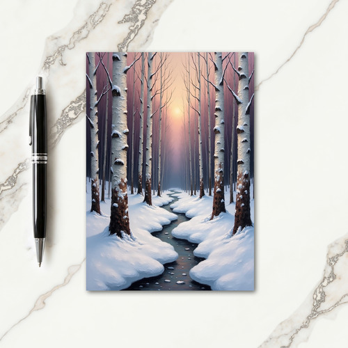 Luminous Trees Christmas Card thumbnail