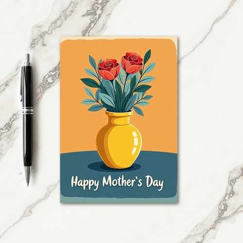 Luminous Vase Mothers Day Card