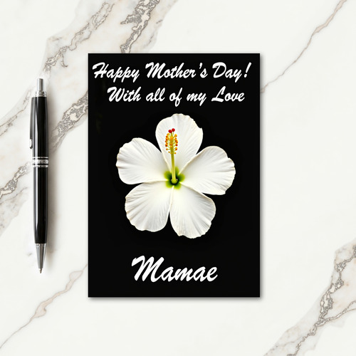 Luminous White Bloom Mothers Card