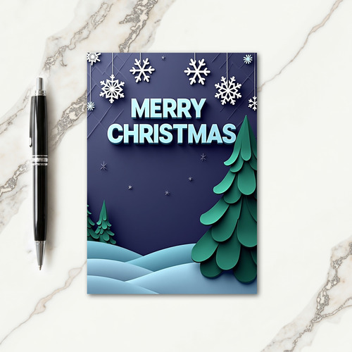 Luminous Winter Christmas Card