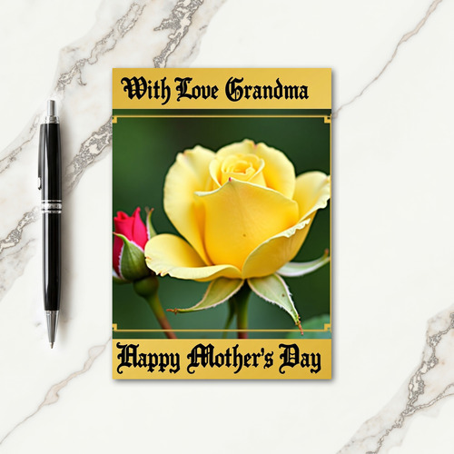 Luminous Yellow Bloom Mothers Card
