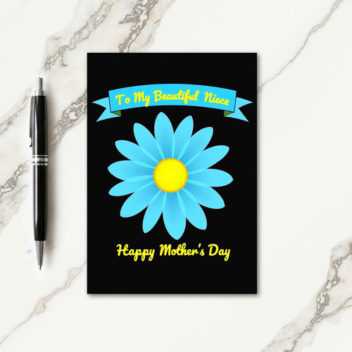 Luminous Yellow Mothers Day Card